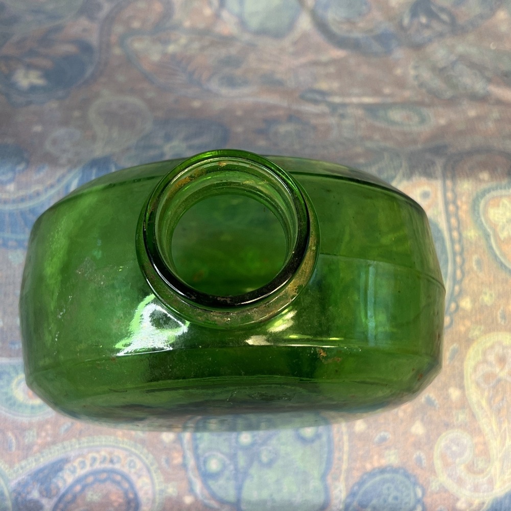 Vintage Sunsweet Prune Juice 1930's 40's Canteen Style Green Glass Bottle Jar - Picture 2 of 7